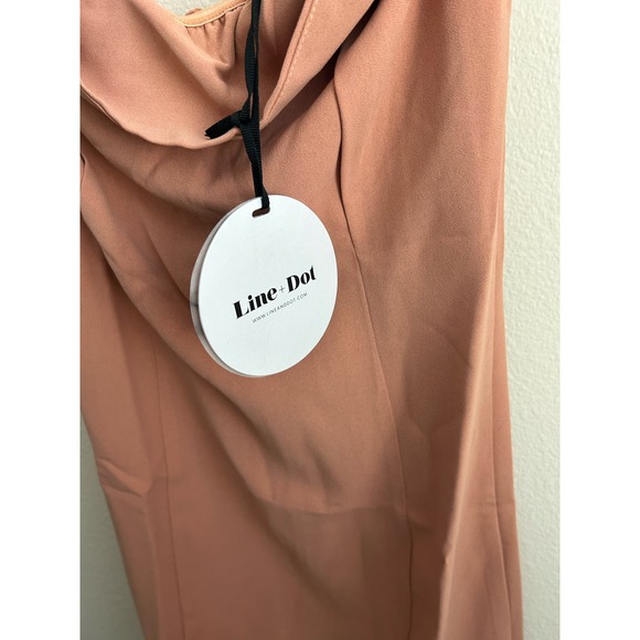 Line & Dot Lopez Off Shoulder Mini Dress in Apricot - Picture 5 of 5